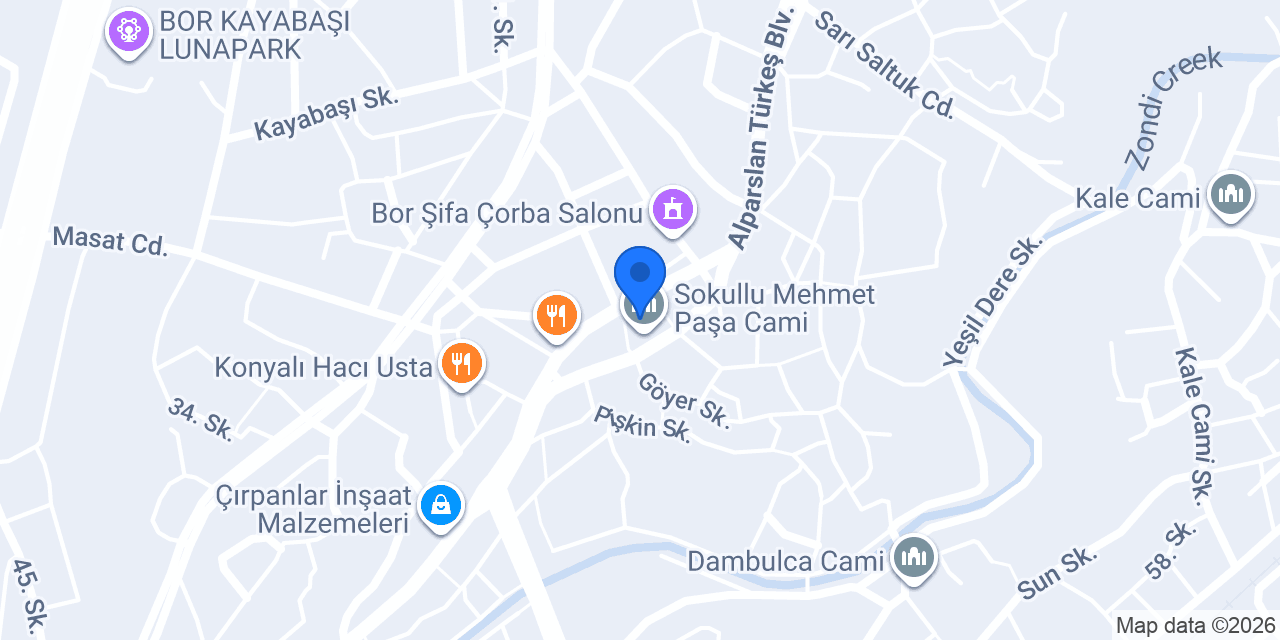 Konyalı Yusuf Usta / Niğde-Bor konumu