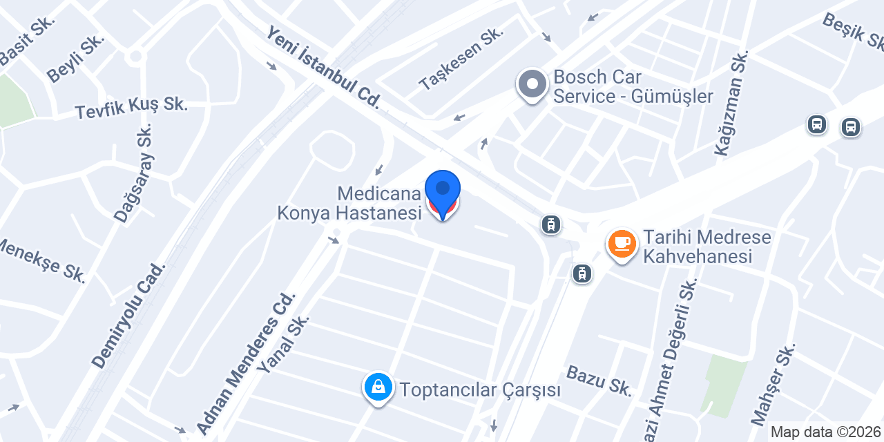 Medicana Konya Hastanesi konumu