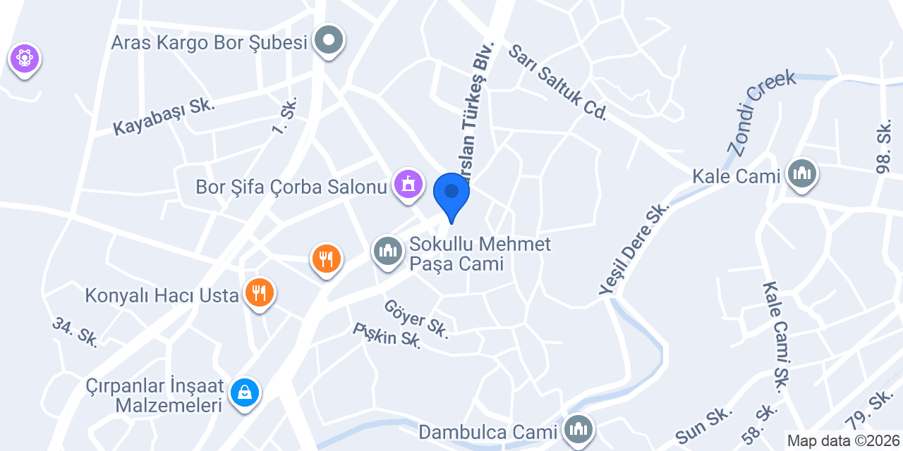Bor Taksi 7 / 24 Konfor konumu