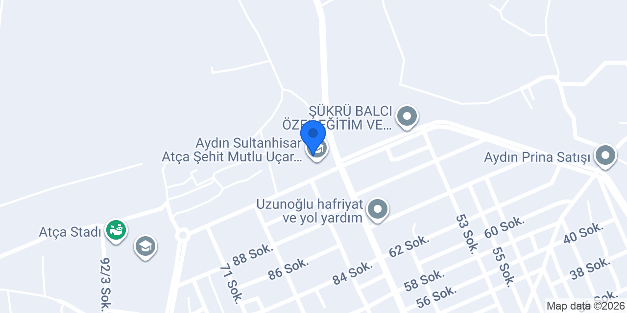 Aydın Sultanhisar Atça Şehit Mutlu Uçar Anadolu Lisesi konumu