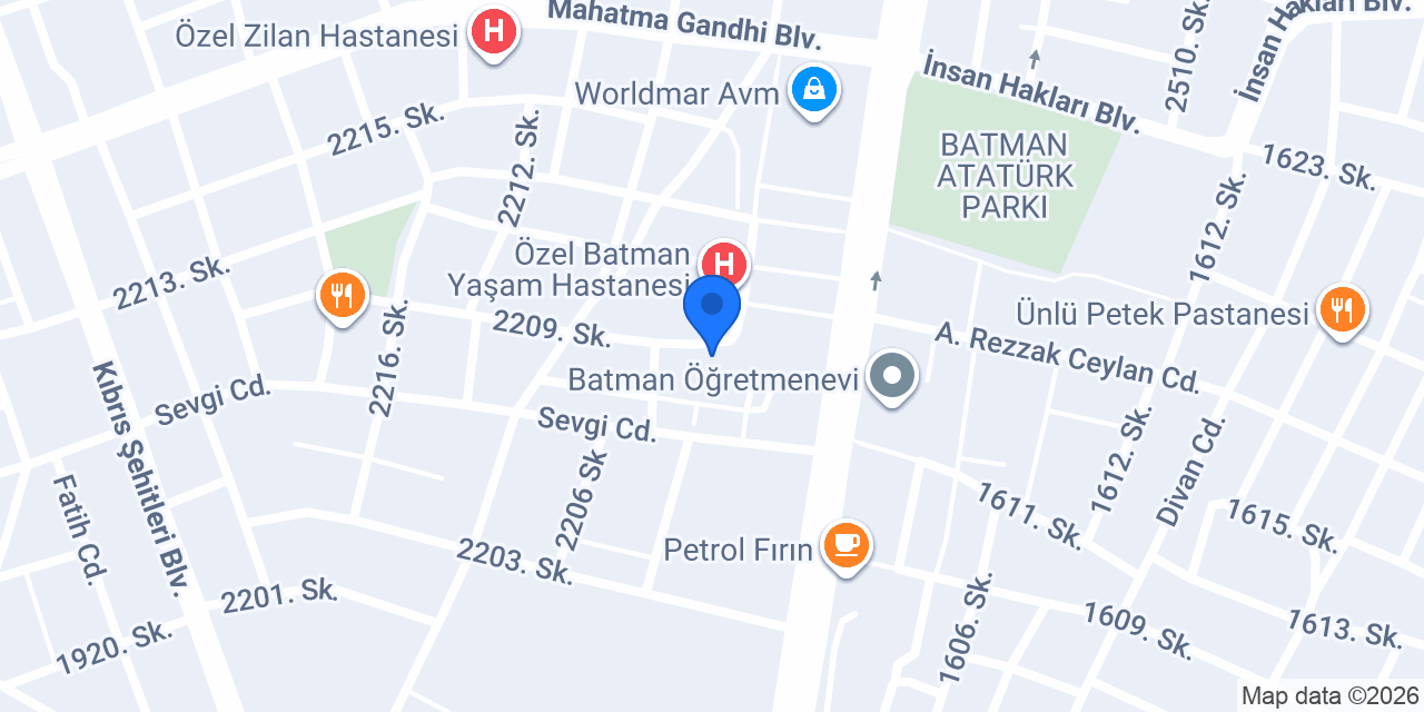 Batman Keman Müzik evi konumu