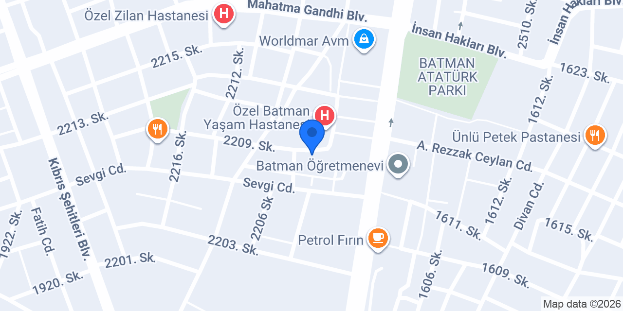 batman otel rezervasyon konumu