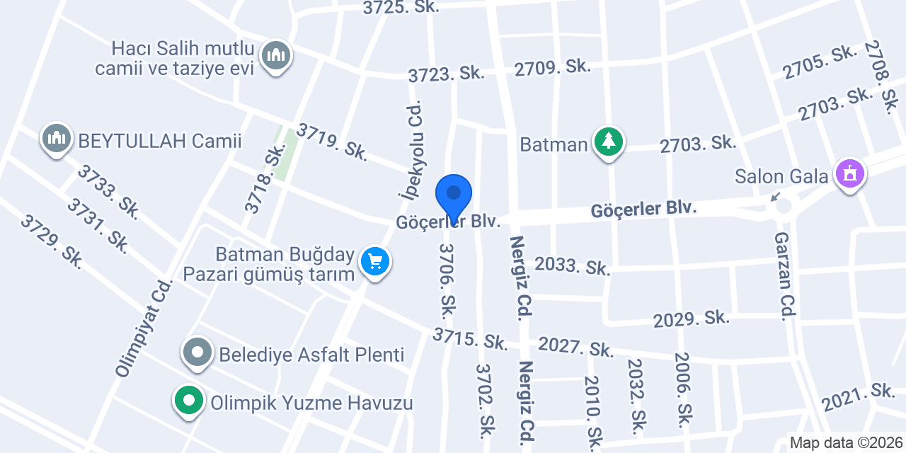 Raşit Acar Güçlü Servis konumu