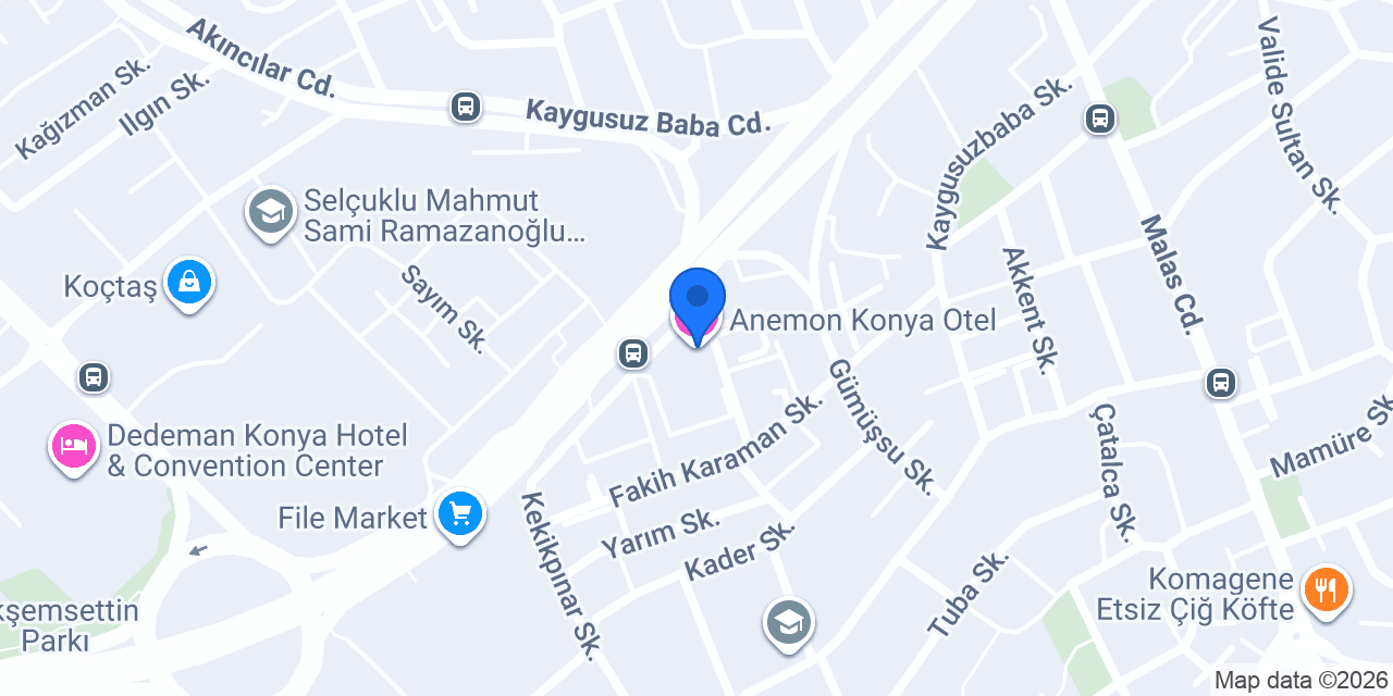Anemon Konya Otel konumu