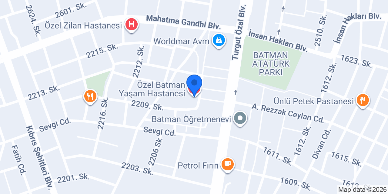 Yaşam Güzellik Merkezi Batman konumu