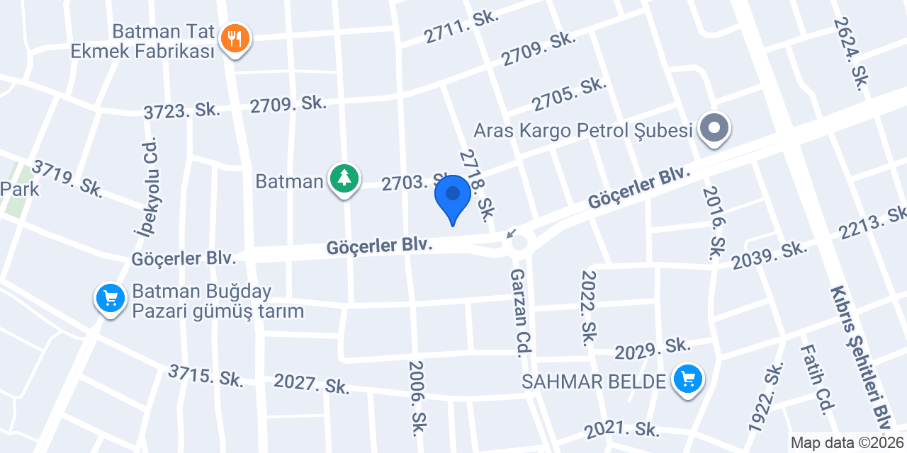 Haskeyf Çiğköfte Bağlar Şubesi konumu