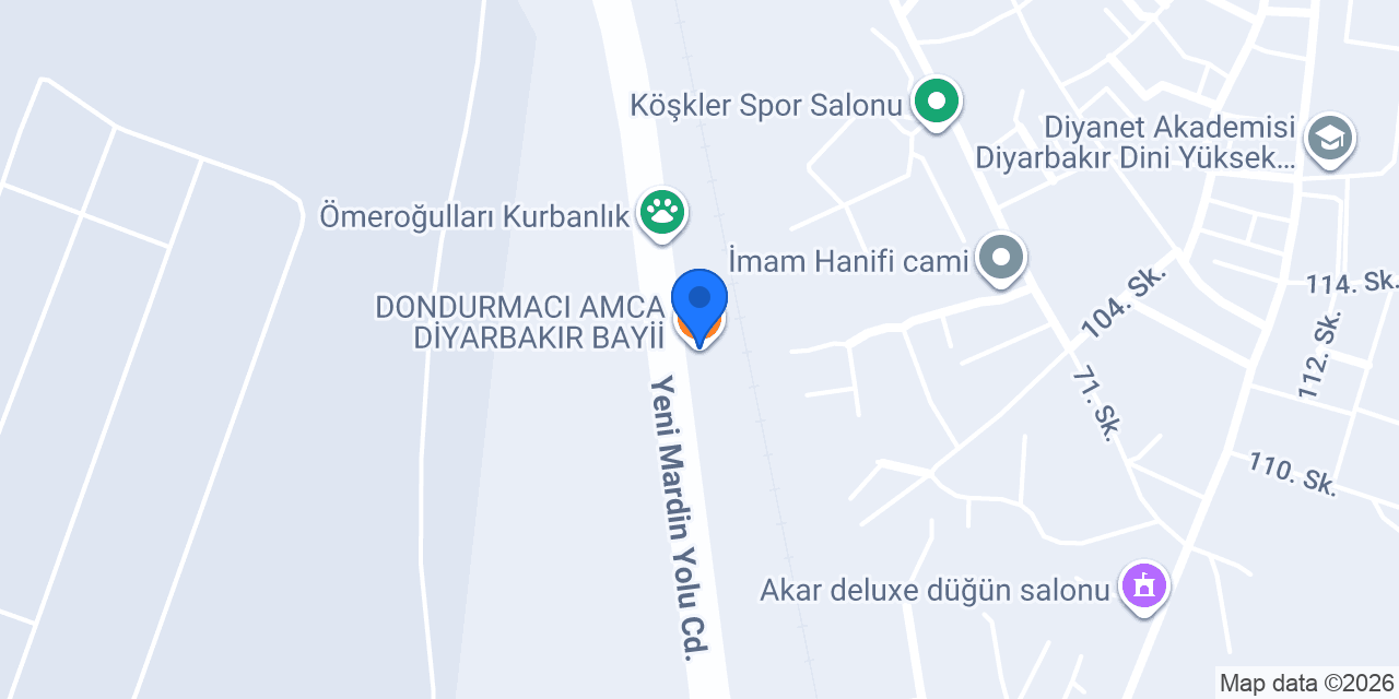 DONDURMACI AMCA DİYARBAKIR BAYİİ konumu
