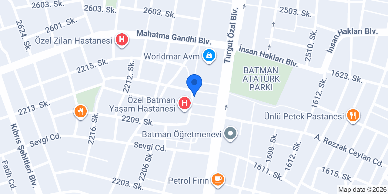 Dönefiss Döner Batman konumu