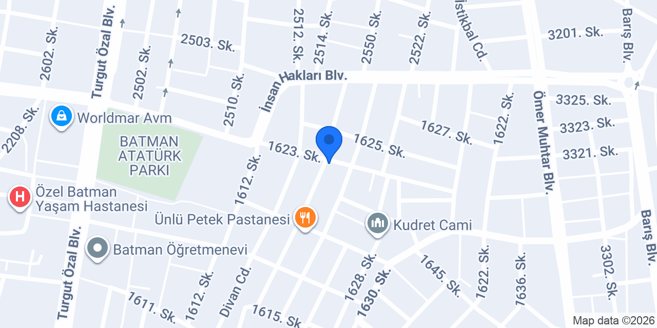 ÇALIŞKAN EMLAK BATMAN konumu