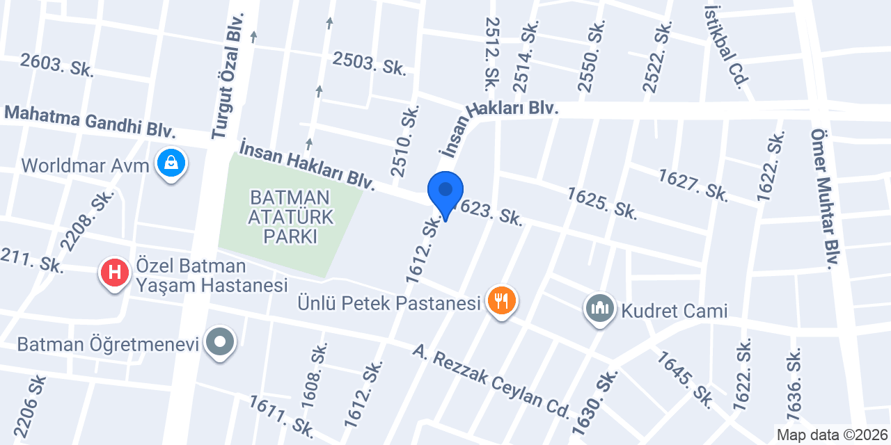 Öz Özmenler Yapı İnşaat Ltd. Şti. konumu