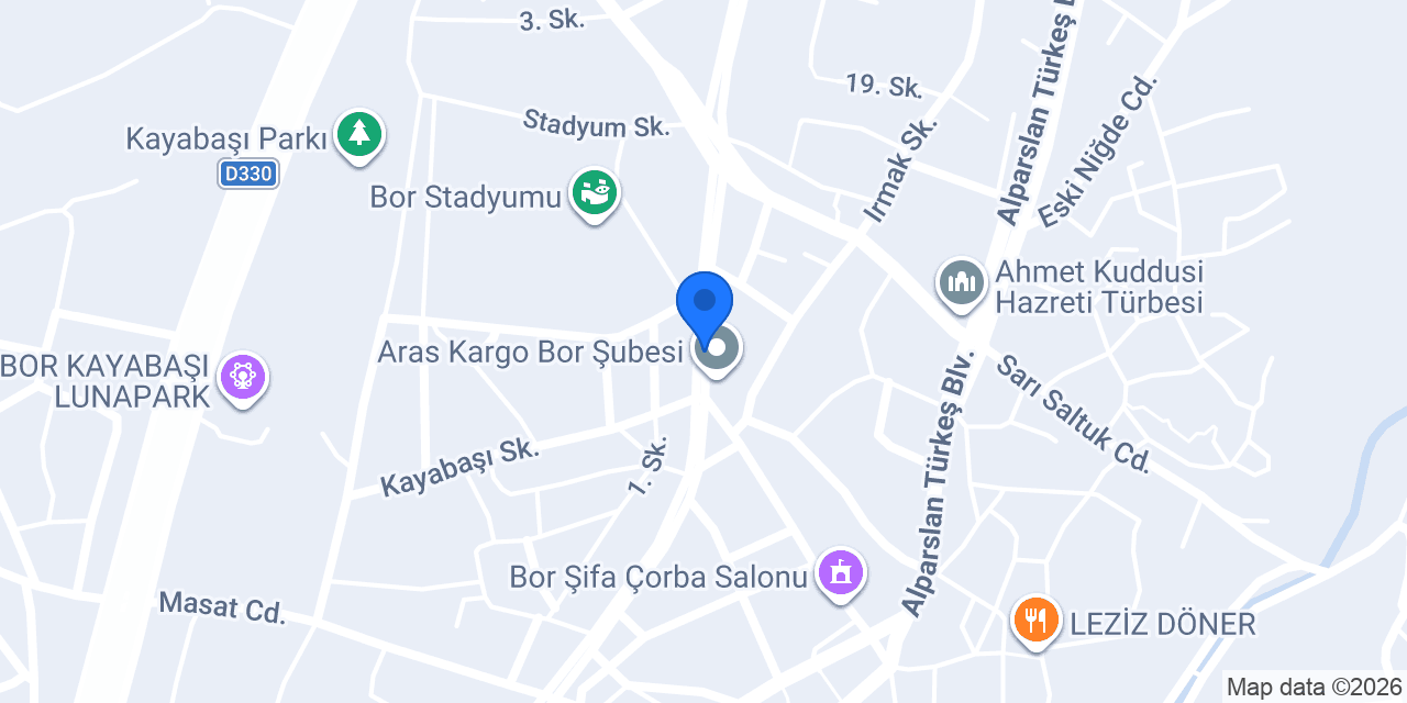 BOR ERKEK KUAFÖRÜ YÜCEL konumu