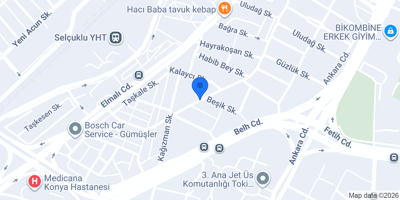 Meram Tekstil konumu