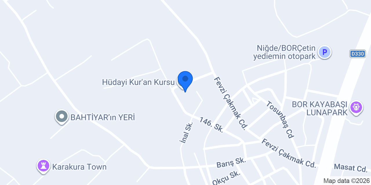Hüdayi Kur'an Kursu konumu