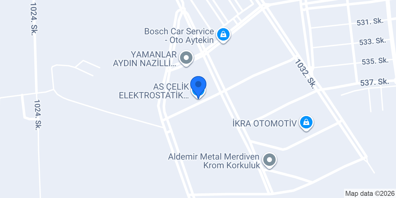 AS ÇELİK ELEKTROSTATİK BOYA konumu