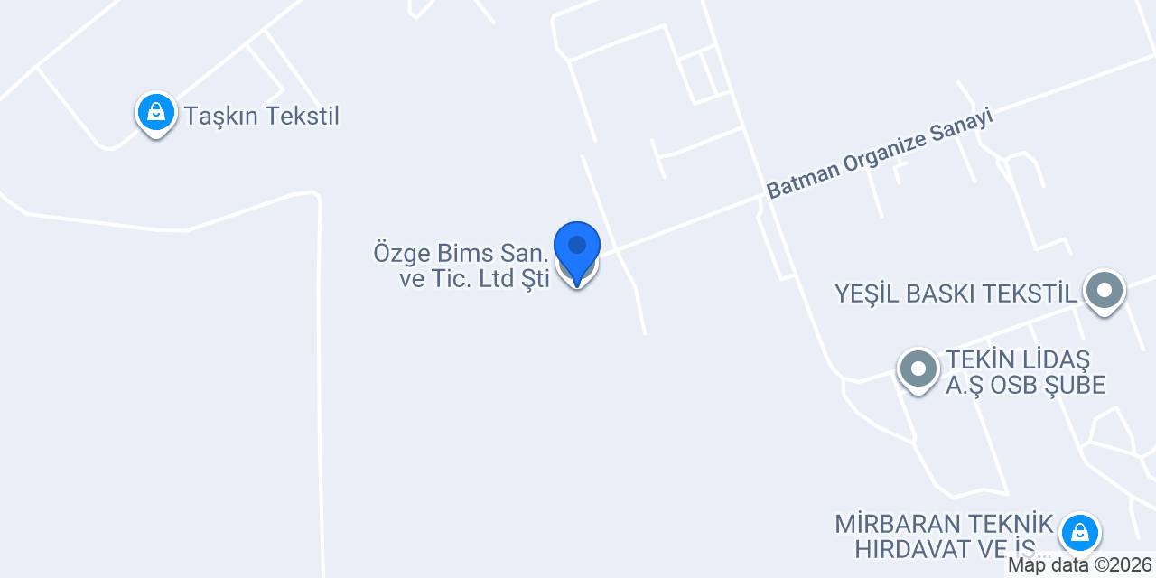 Özge Bims San. ve Tic. Ltd Şti. konumu