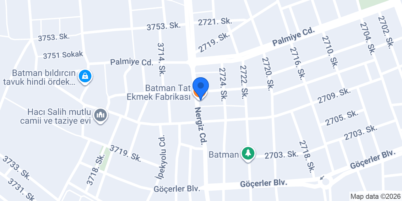 Batman Tat Ekmek Fabrikası konumu