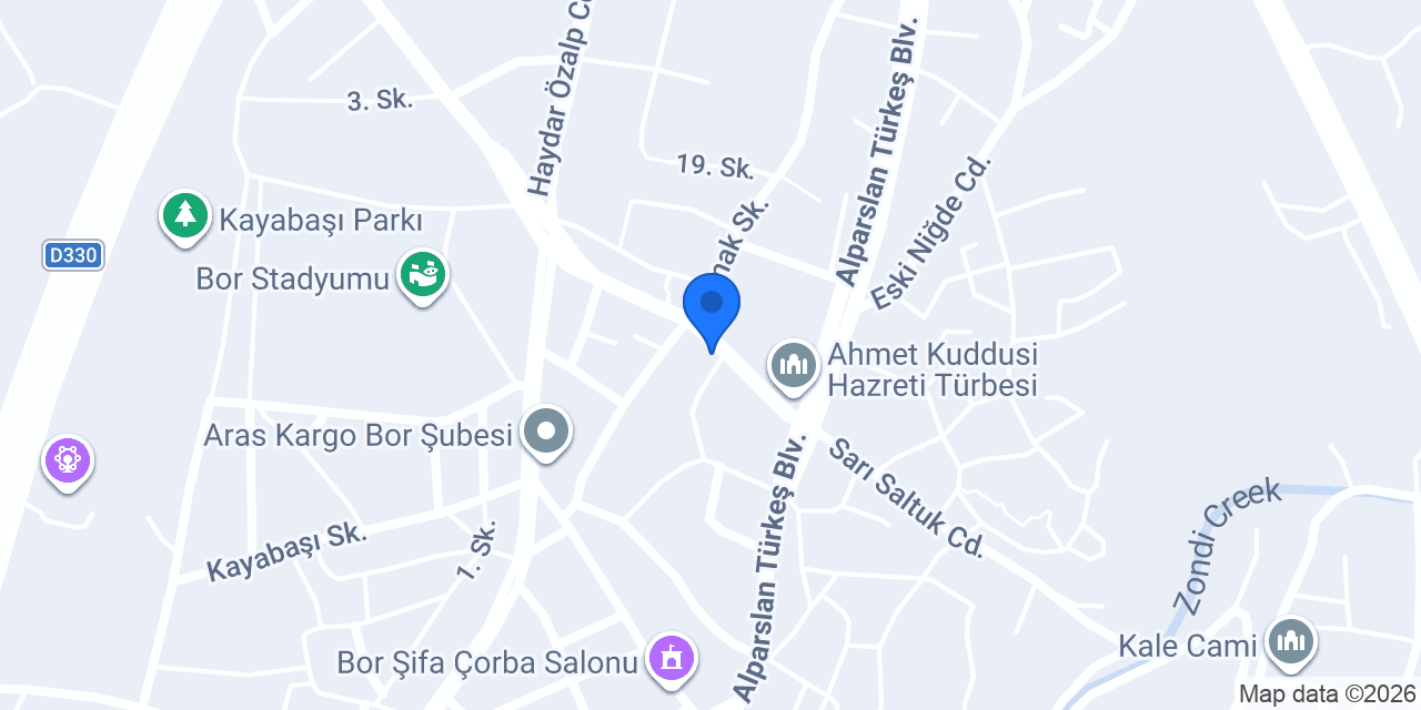 BOR OSMANLI ET KASAP RESTORANT konumu