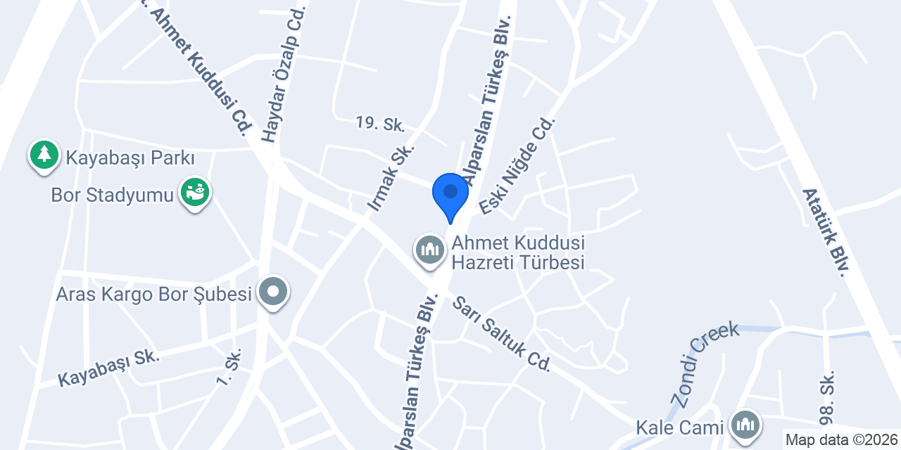Bor Taksi Durağı konumu