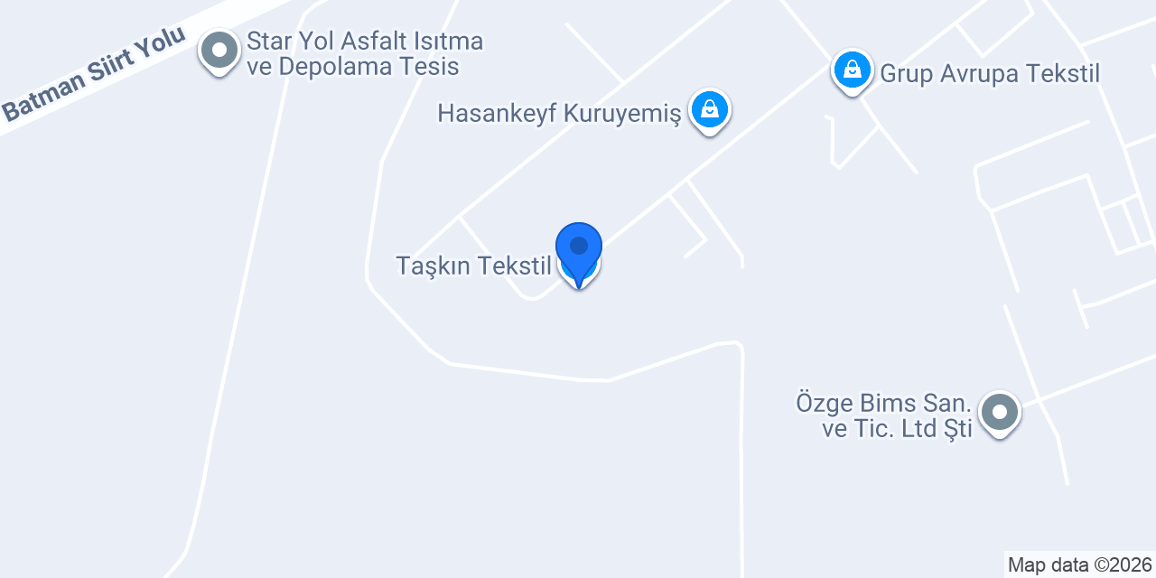 Taşkın Tekstil konumu
