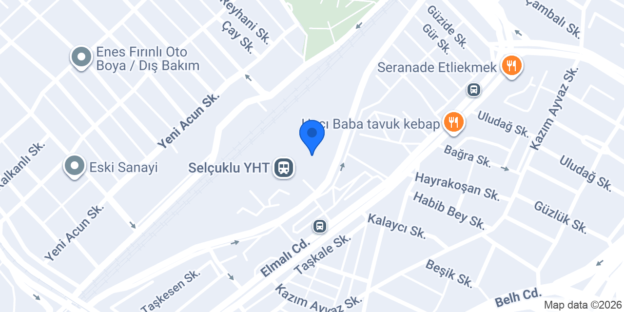 Garenta Konya Araç Kiralama konumu