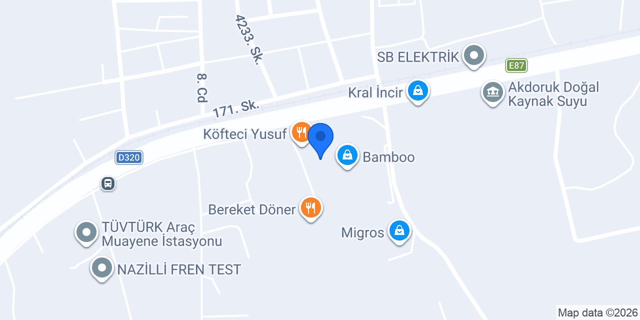 MM Migros - Bamboo Nazilli AVM Şubesi konumu