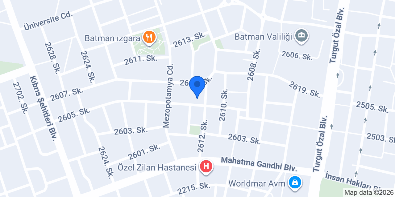 Kızılay-batman Şubesi konumu