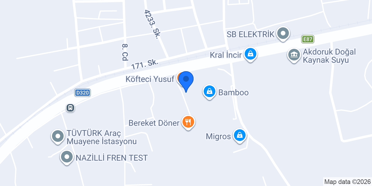 MESFENO Nazilli Bamboo Avm konumu