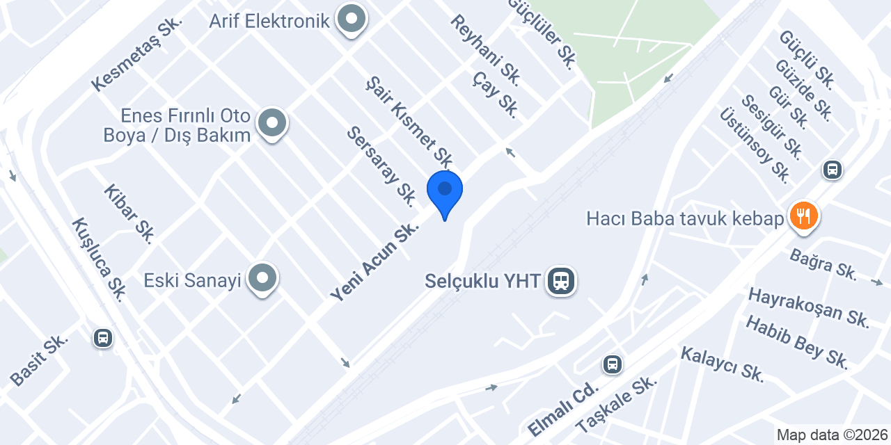 Parlar Oto Boya konumu