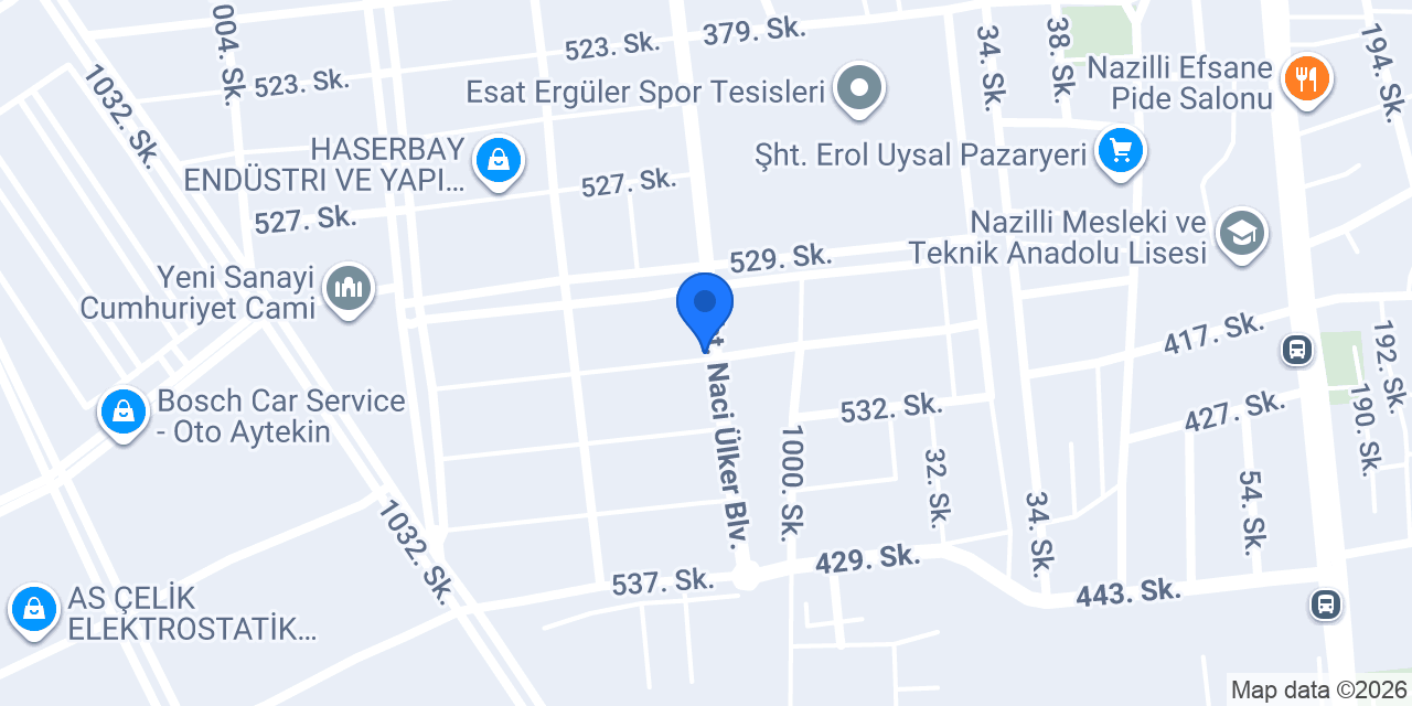 Aktaş Oto Cam konumu
