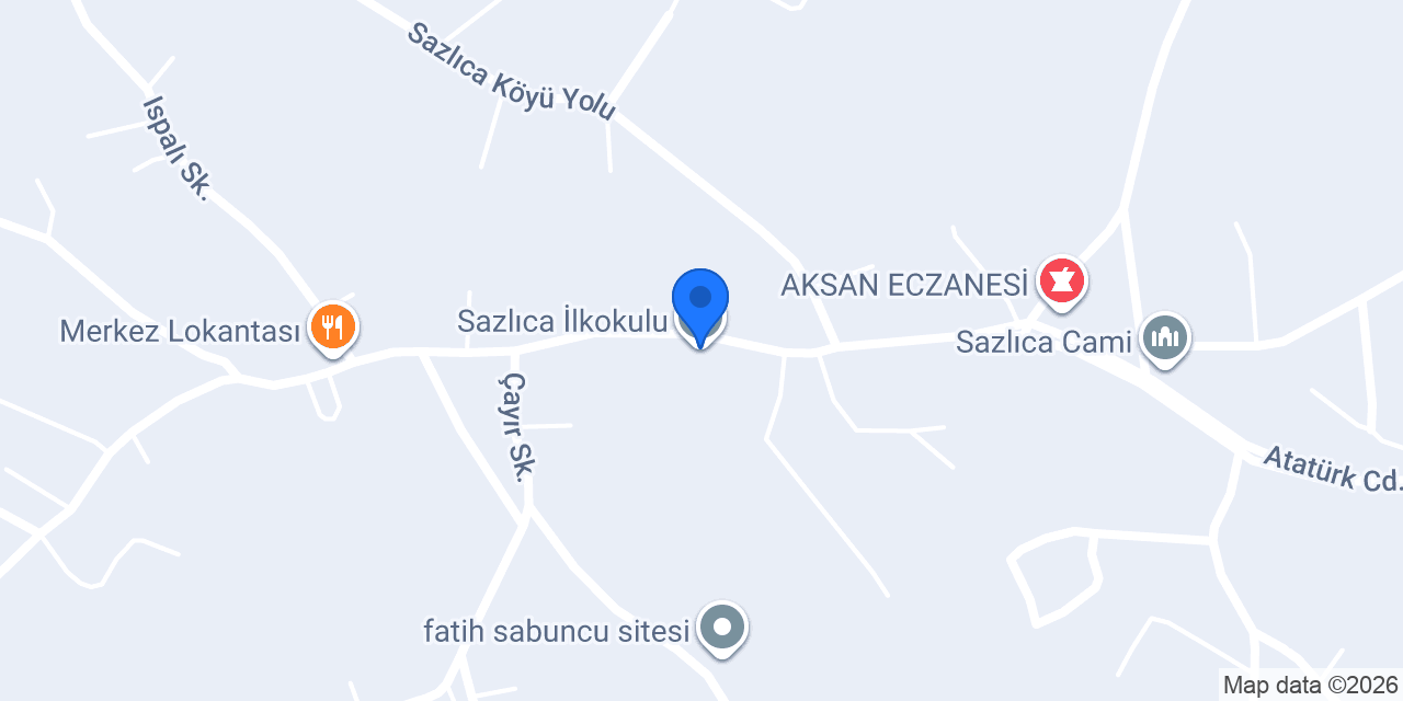 Sazlıca İlkokulu konumu