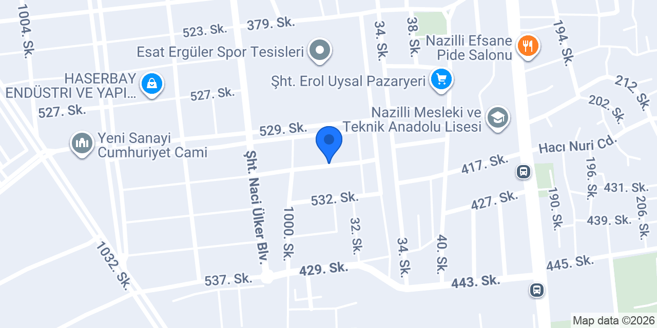NAZİLLİ ERCAN DUŞ konumu