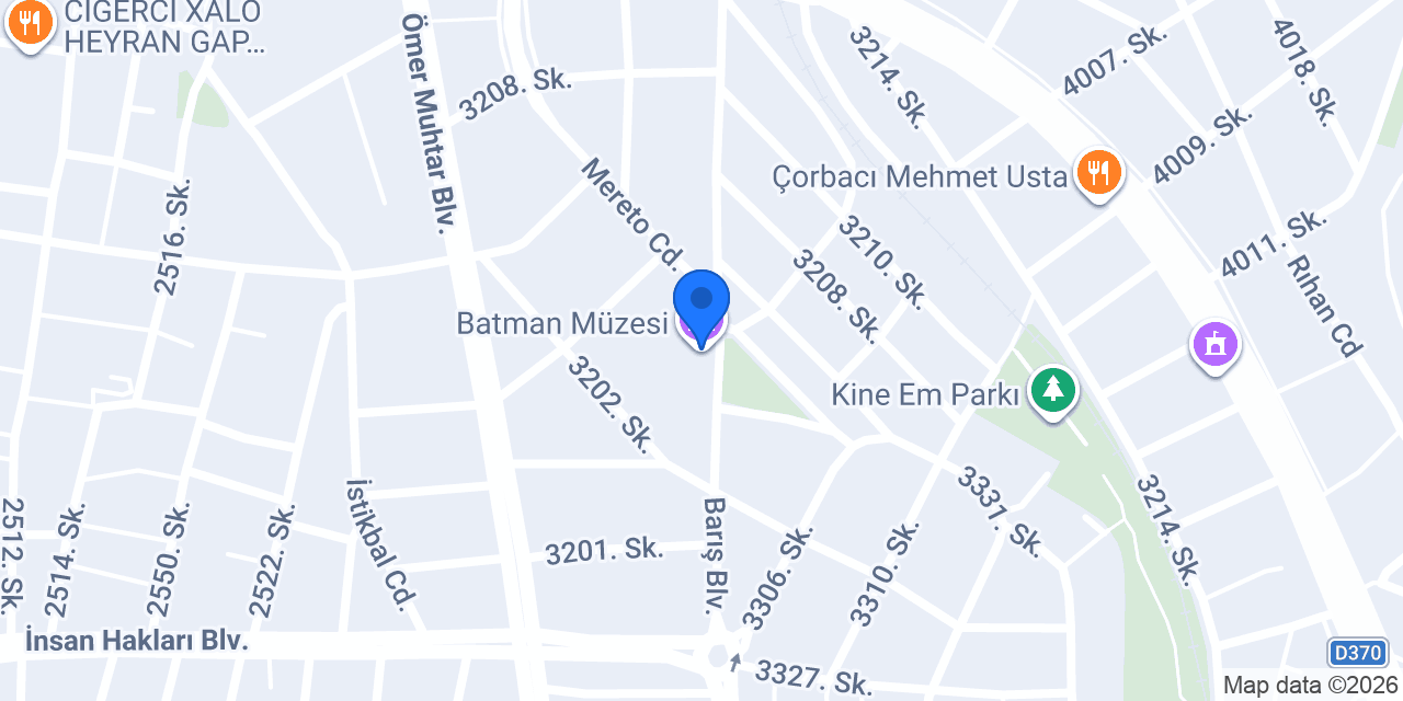 Batman Müzesi konumu
