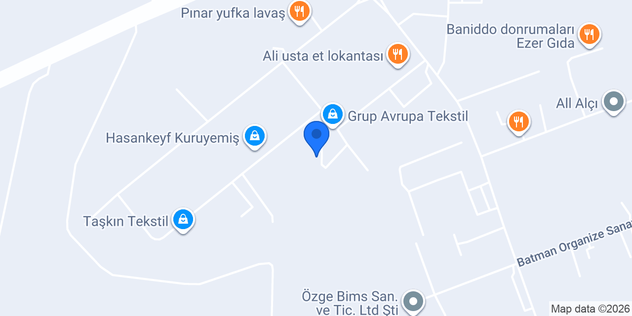 Özdemir Shirting Fabrika konumu