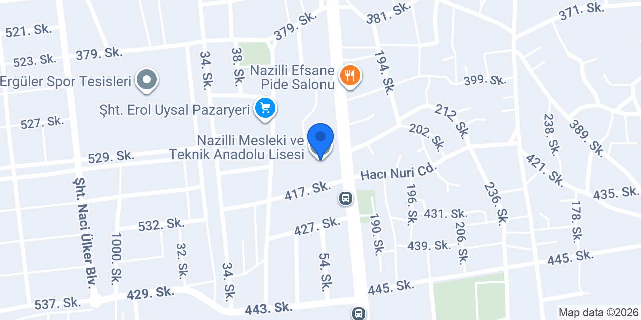 Nazilli Mesleki ve Teknik Anadolu Lisesi konumu