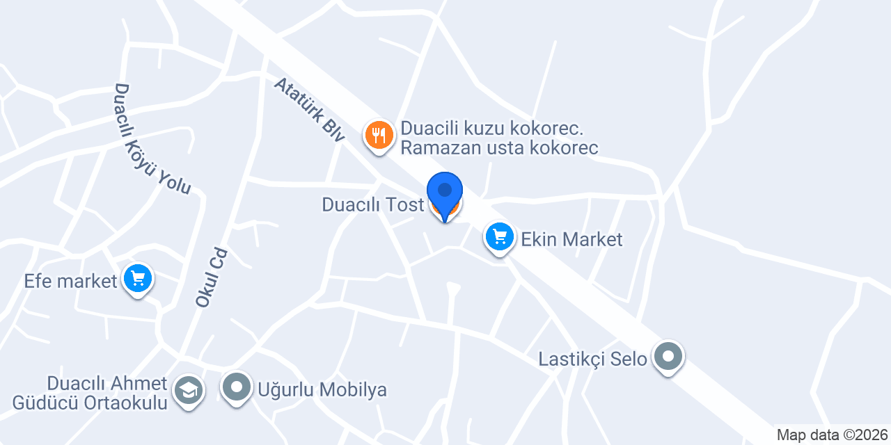 Duacılı Tost konumu