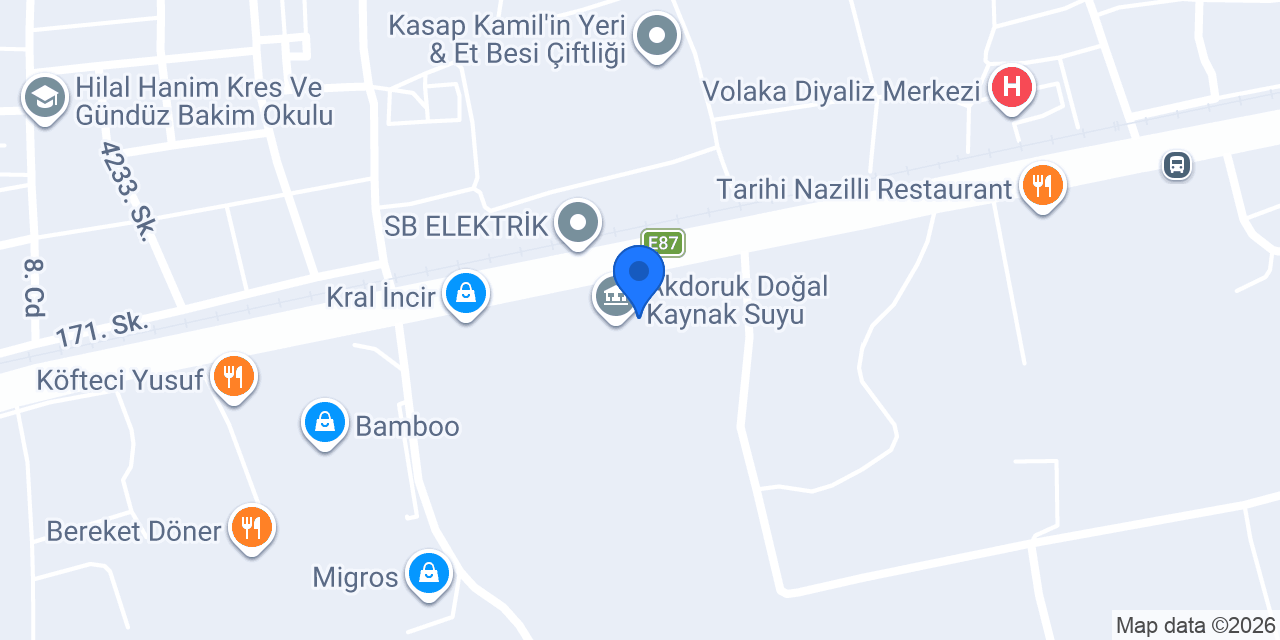 Aksüt Kaynak Su San. ve Tic. A.Ş. konumu