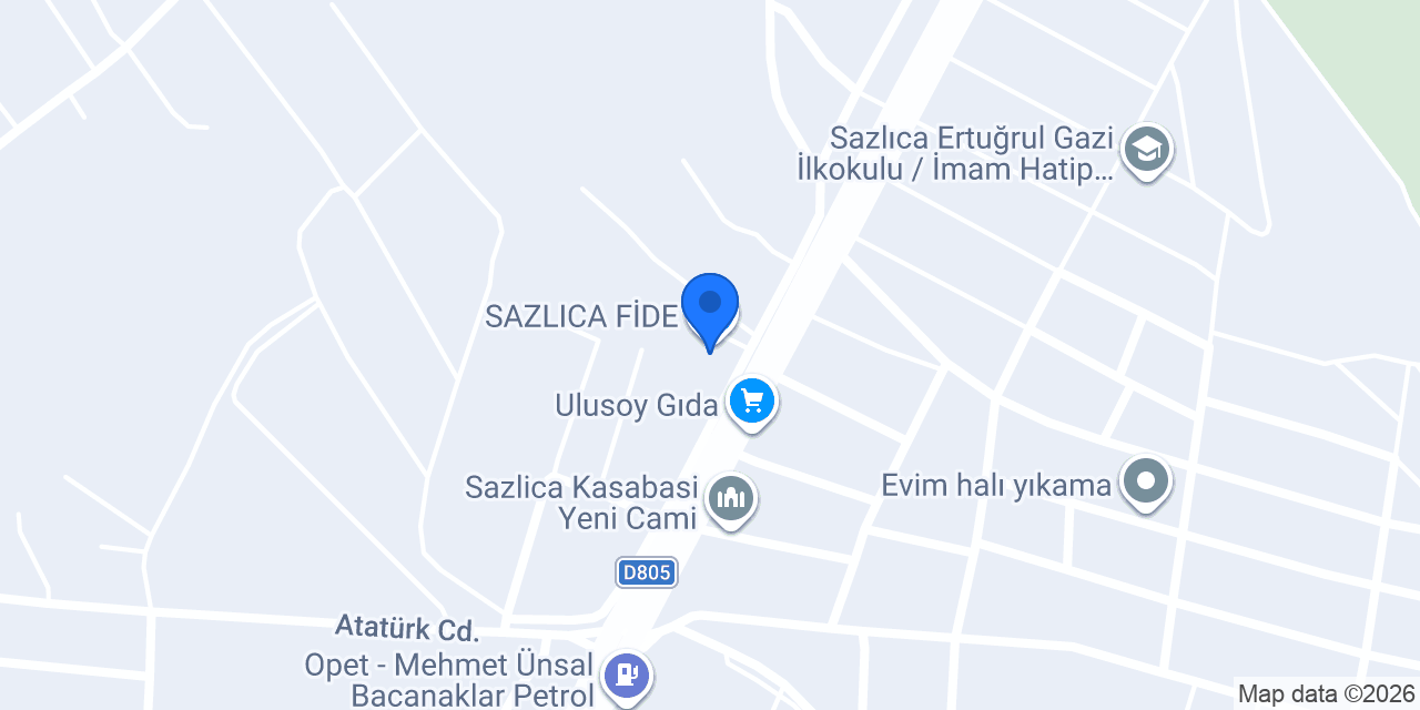 SAZLICA FİDE konumu