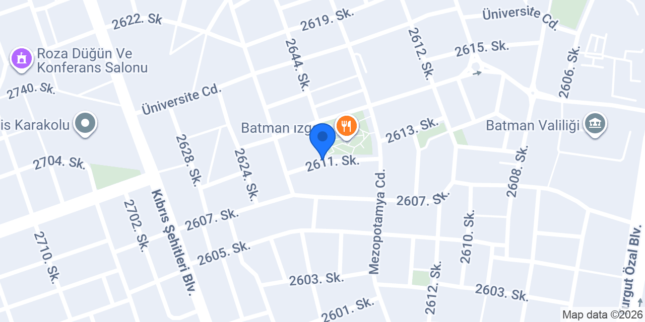 Batman'da Taksi Durağı konumu