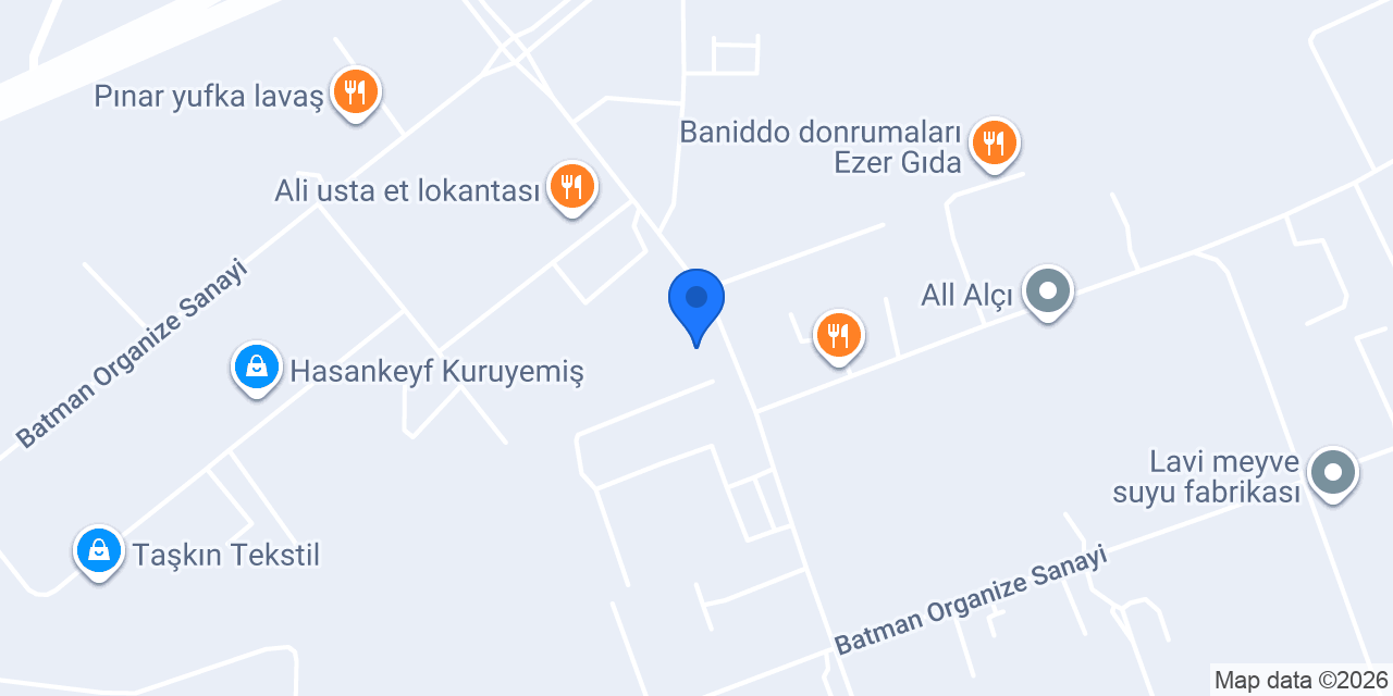BATMAN ZER KONSERVE SALÇA SAN. VE TİC. A.Ş. konumu