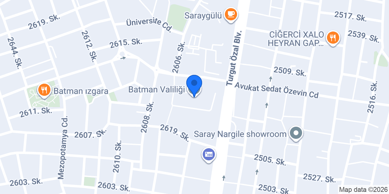 Batman Valiliği konumu