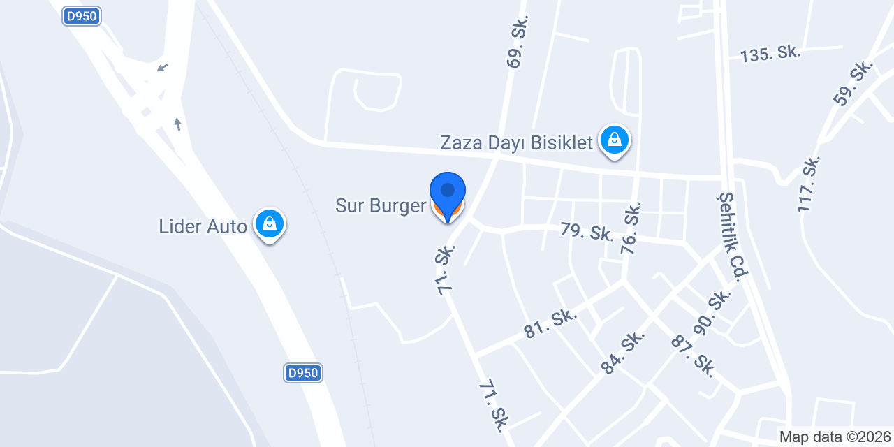 Sur Burger konumu