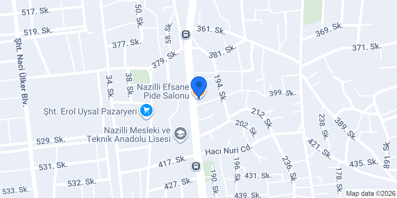 Nazilli Efsane Pide Salonu konumu