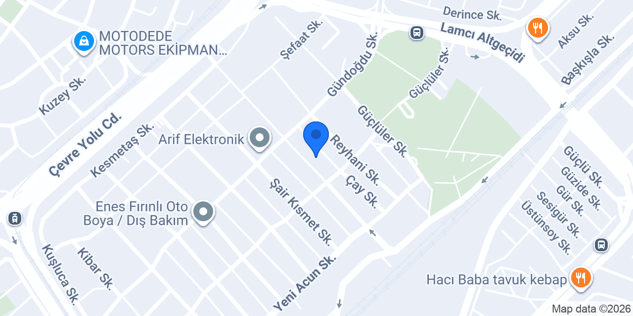 Gür Oto Özel Servis konumu