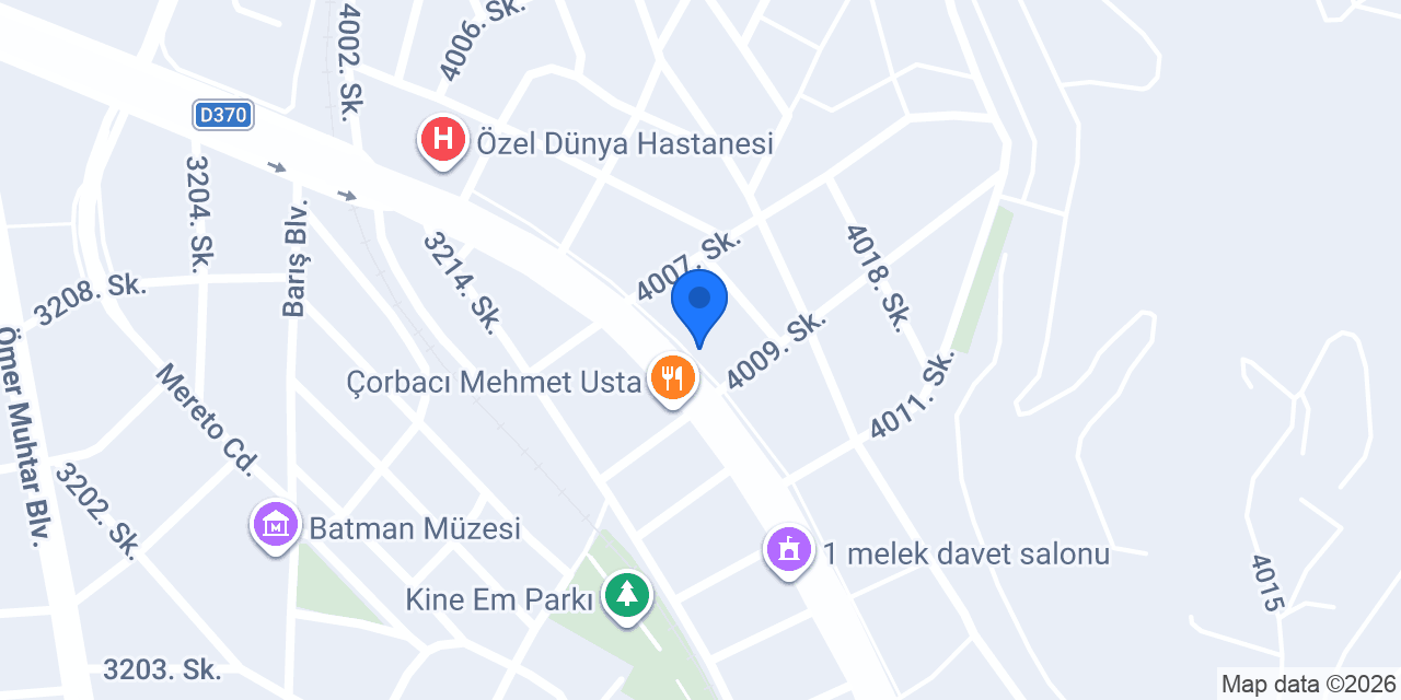 Özel Batman Dünya Sürücü Kursu konumu