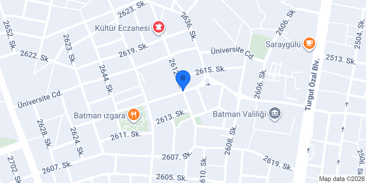 Batman Defterdarlığı konumu