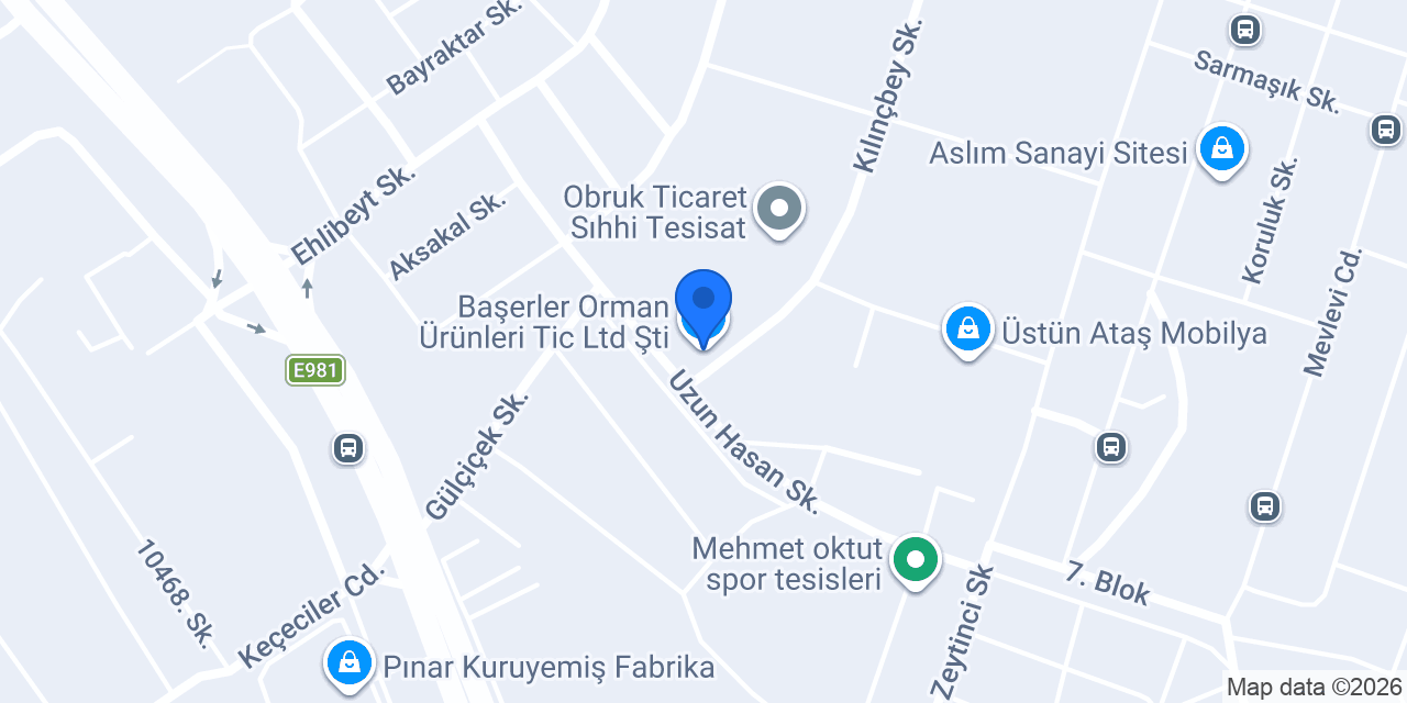 Başerler Orman Ürünleri Tic Ltd Şti konumu