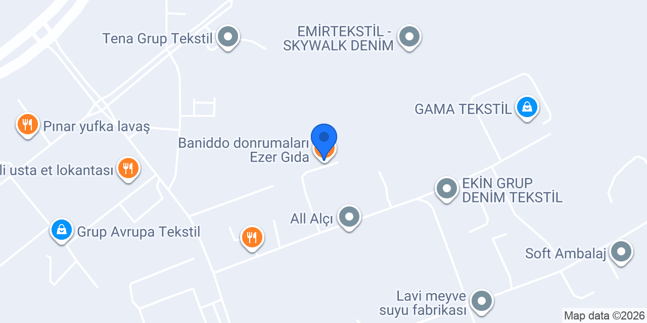 Baniddo donrumaları Ezer Gıda konumu