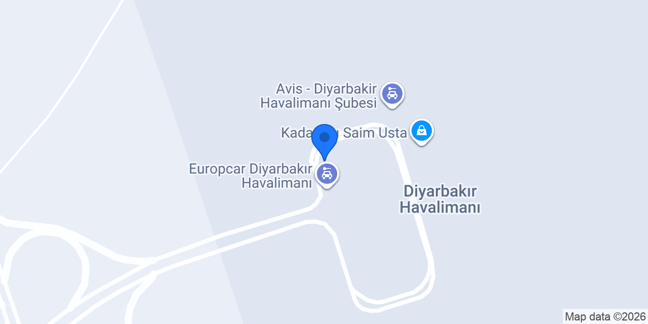 Theleon Diyarbakır Havalimanı Araç Kiralama konumu