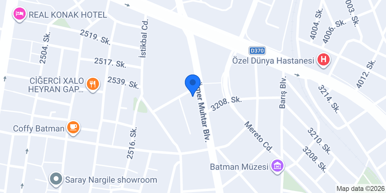 Batman Masaj Salonu Asmin Spa Merkezi konumu