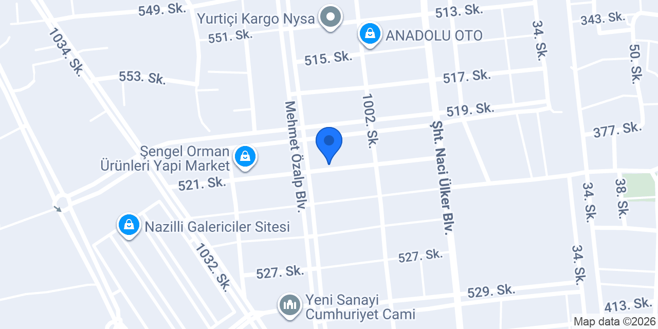 Nazilli Güven Oto Radyatör konumu